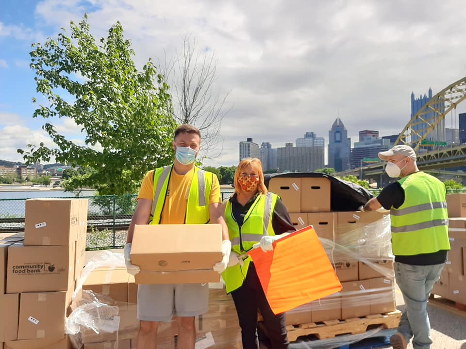 Kim & Gino at Greater Pittsburgh Community Food Bank, Station Square